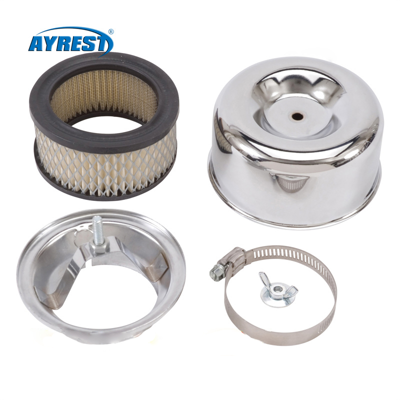 Conjunto de filtro de aire cromado