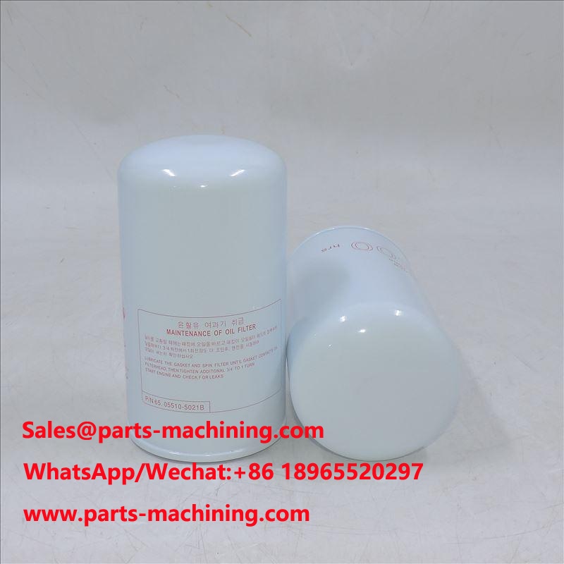 Filtro de aceite para cargadora de ruedas KOMATSU 65.05510-5021B,BT339,LF3806
