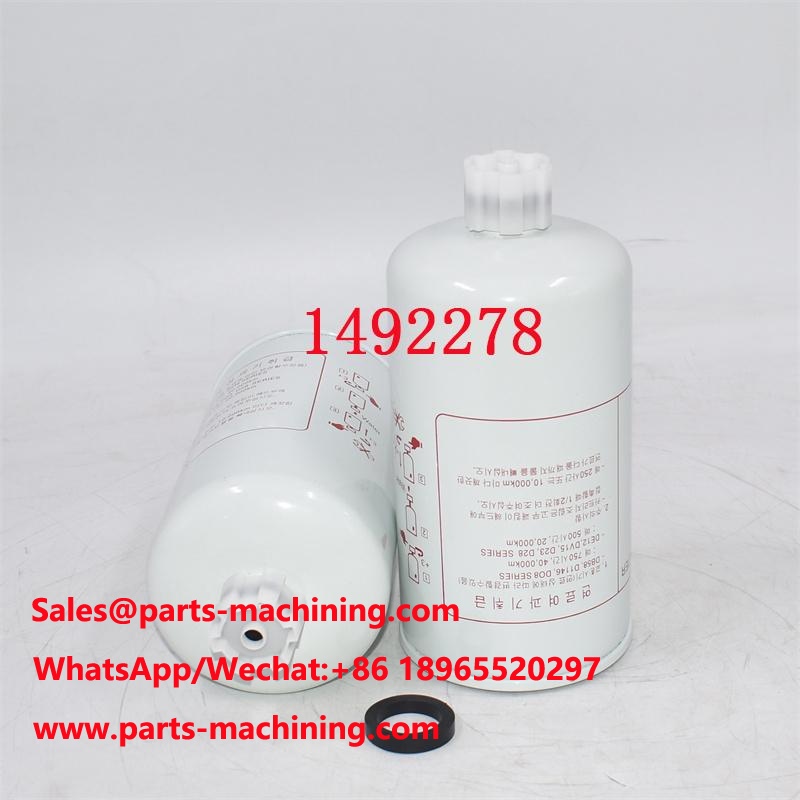 1492278 Filtro de combustible 1492200 Piezas del generador