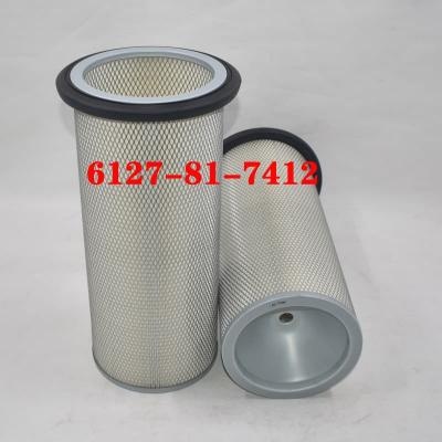 Filtro de aire 6127-81-7412 para cargadora de ruedas