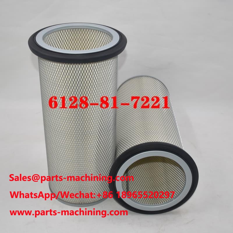 Filtro de aire para excavadora 6128-81-7221 6128817221