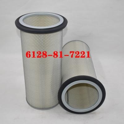 Filtro de aire para excavadora 6128-81-7221 6128817221